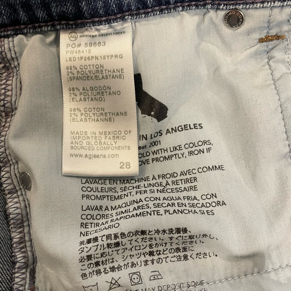 AG Adriano Goldschmied Mid-Rise Straight Brinley jeans 28 excellent like new - Picture 5 of 5